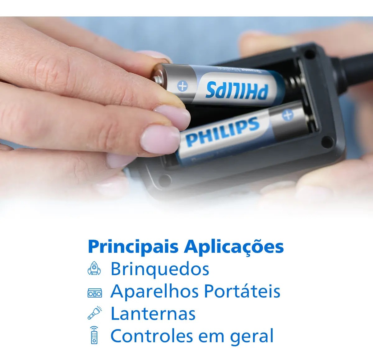 2 Pilhas Alcalinas AA Philips