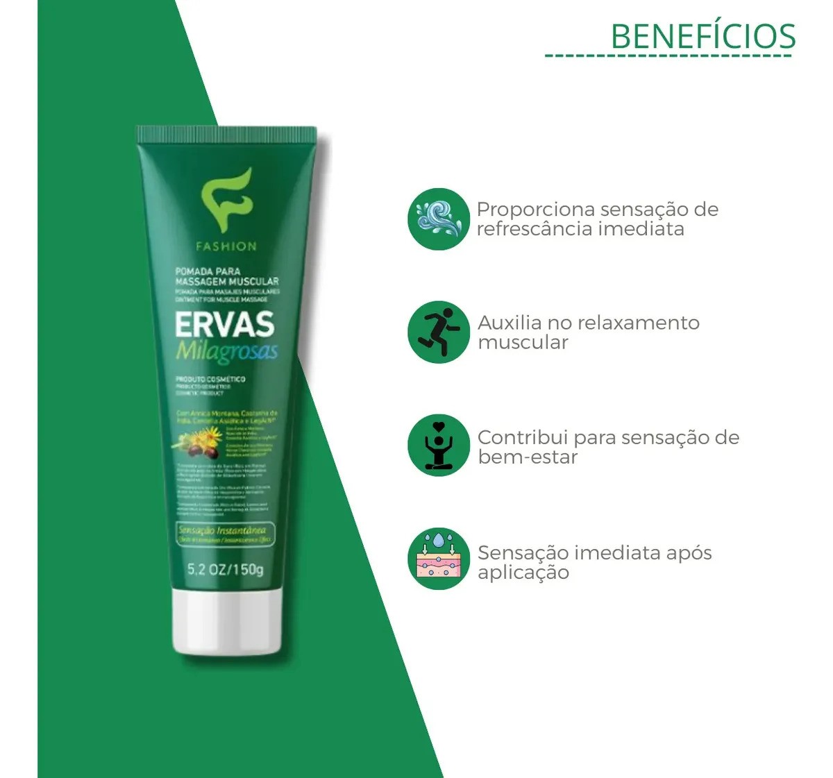 Pomada Fashion Ervas Milagrosas Alívio Muscular 150 g