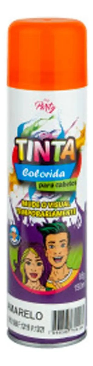 Tinta Colorida Temporária Para Cabelos Aeroflex 150ml Tom Amarelo