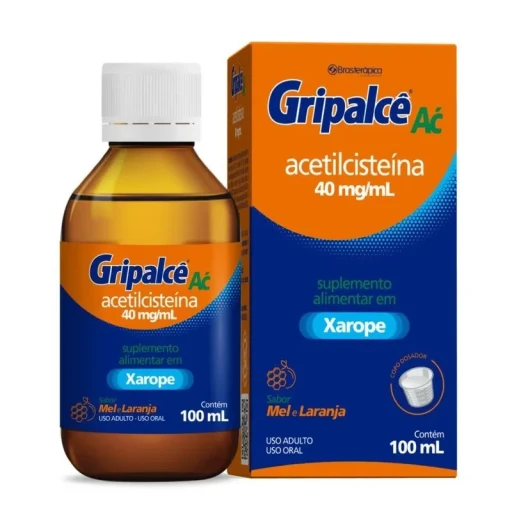 Gripalcê AC Acetilcisteína 40mg/ml Xarope 100ml Brasterápica