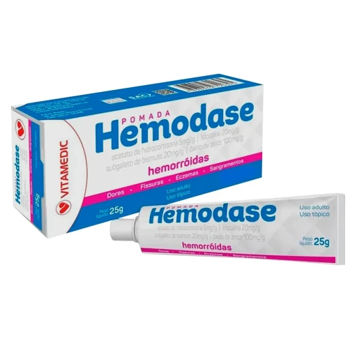 Hemodase Pomada 25g com 1 Aplicador Vitamedic