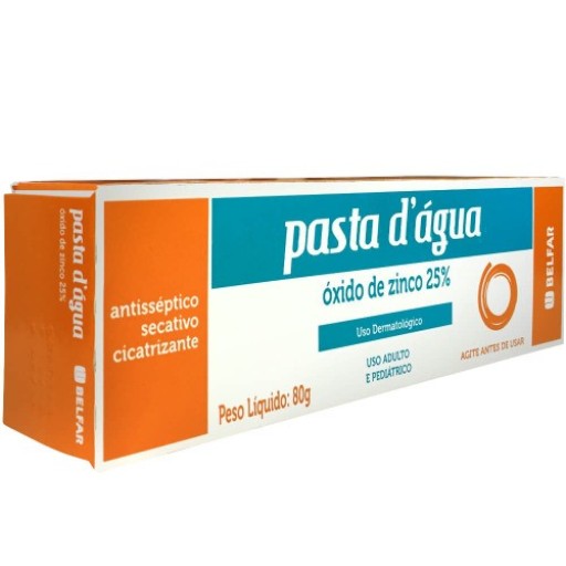 Pasta D'Água Óxido de Zinco 25% 80g Belfar