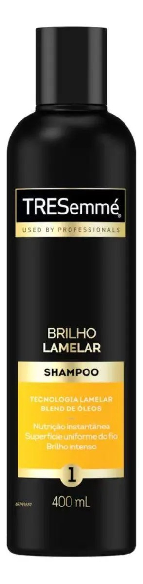 Shampoo TRESemmé Brilho Lamelar 400ml Gloss 7x Brilho
