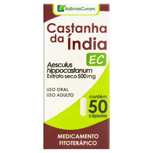 Castanha da Índia EC 500mg 50 Cápsulas As Ervas Curam