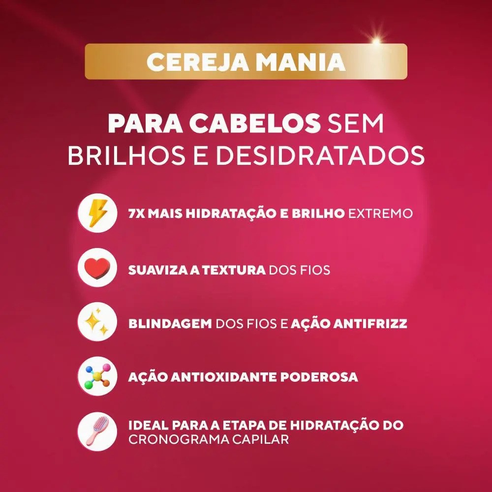 Óleo Reparador Cereja Mania - Dabelle Hair 45ml