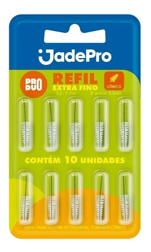 Refil Escova Interdental Formato Cônica Extrafina C/10 Unid.