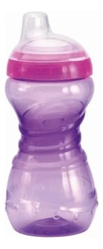 Copo Treinamento Transição Kuka Infantil Antivazamento 330ml Bico Silicone Rosa