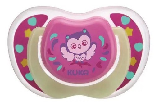 Chupeta Koala Baby Lumina Rosa Brilha No Escuro Silicone 0-6 Meses