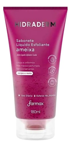 Esfoliante Hidraderm Farmax 180ml Ameixa Sabonete Liquido