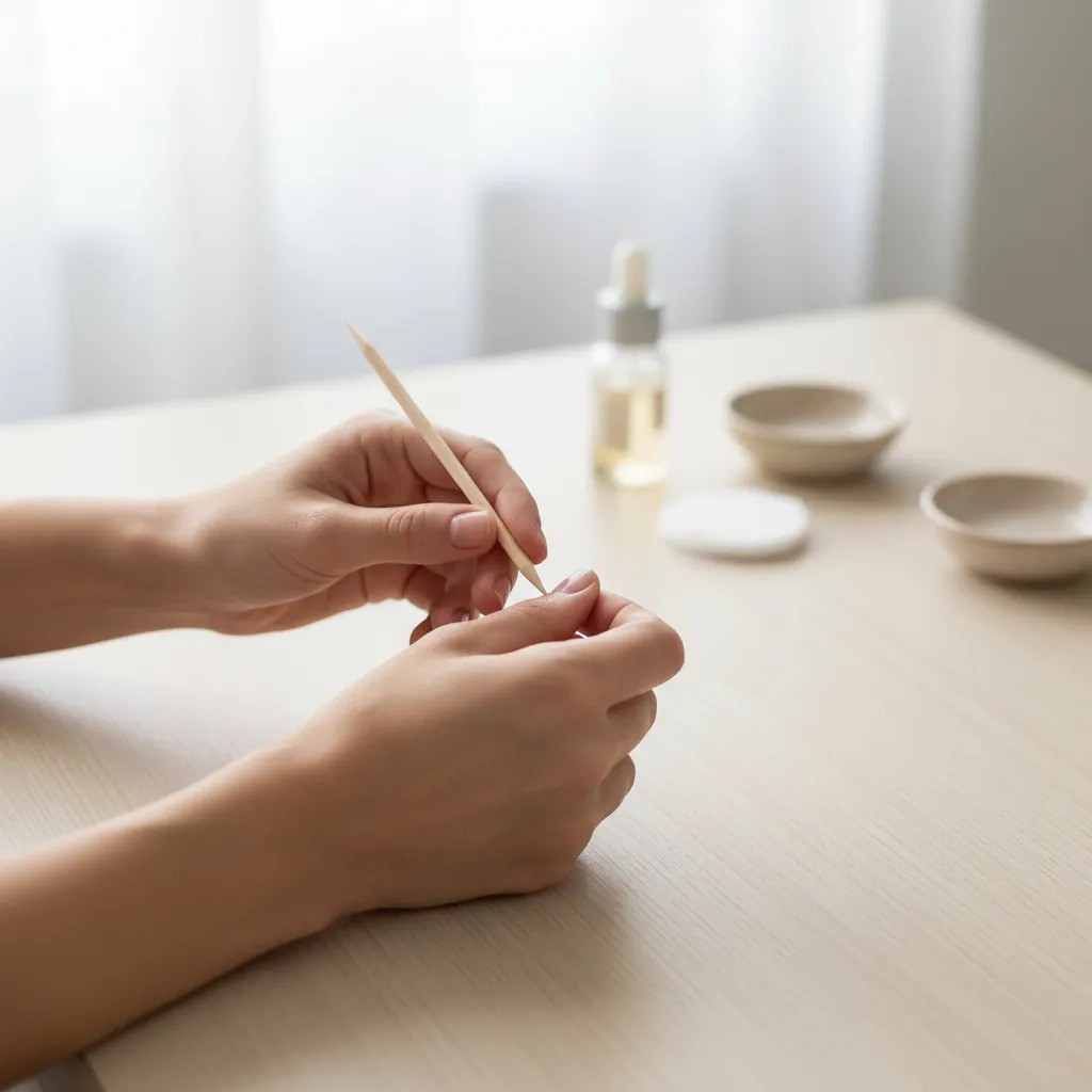 Palito para Manicure Cutícula Unha Descartável Madeira 6 Uni