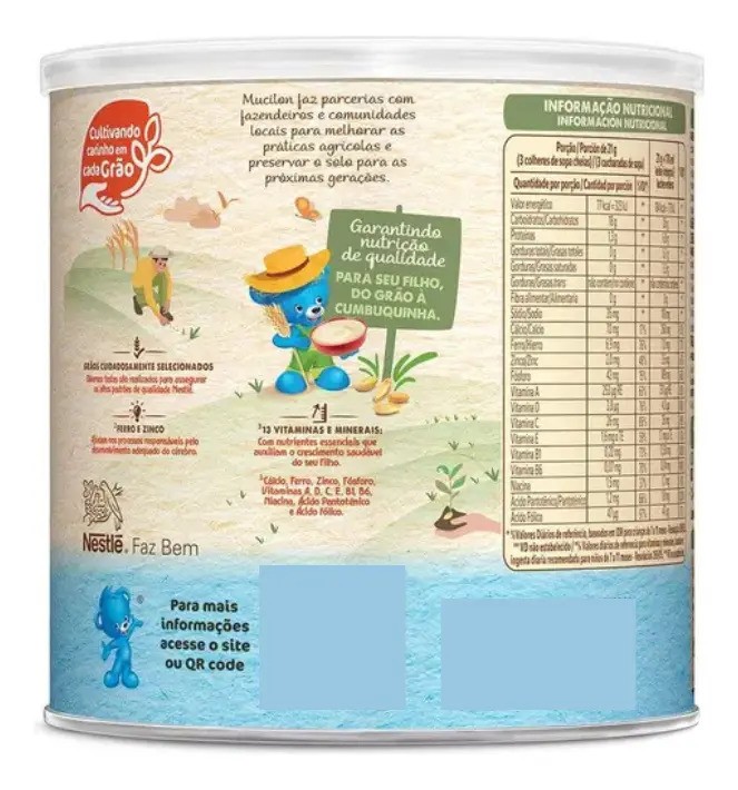 Cereal infantil Arroz lata 400g Mucilon Nestlé