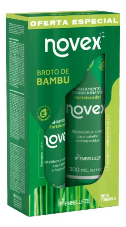 Kit Shampoo Condicionador Broto De Bambu Novex