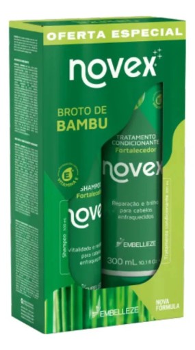 Kit Shampoo Condicionador Broto De Bambu Novex