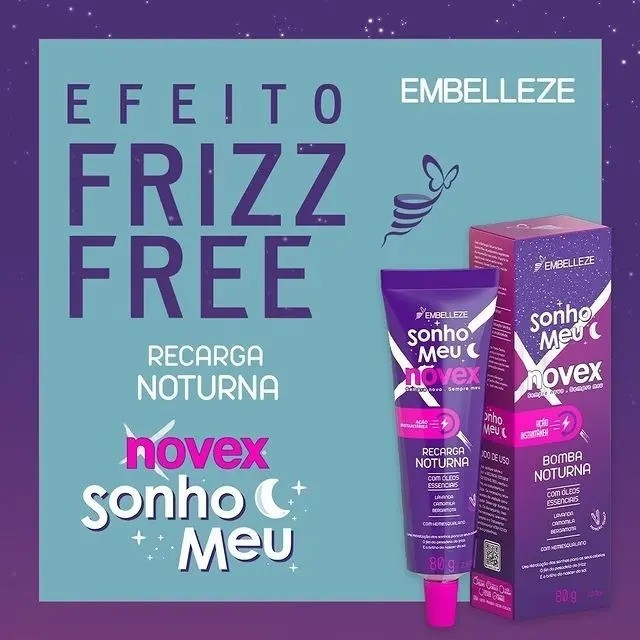 Máscara de Hidratação Novex Sonho Meu Recarga Noturna 80g