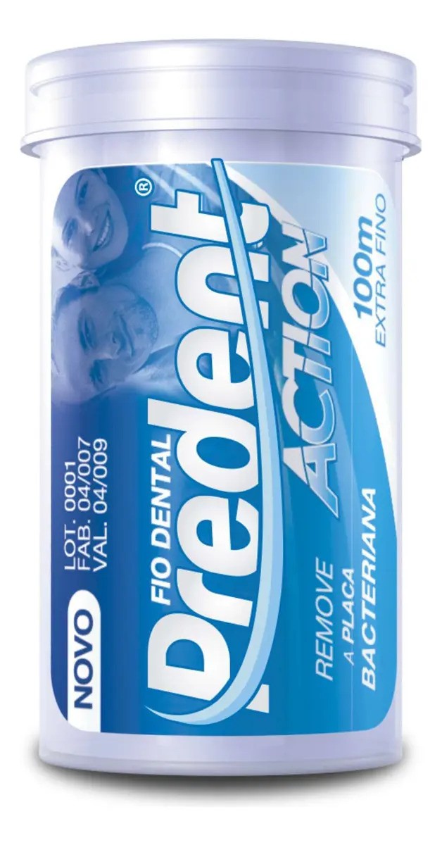 Fio Dental Extra Fino Encerado Predent Action 100 m Menta