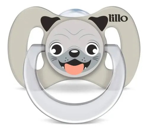 Chupeta Lillo Funny Animais Silicone BPA Free 0-6 meses Cachorro