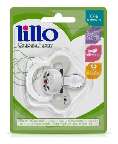 Chupeta Lillo Funny Animais Silicone BPA Free 0-6 meses Cachorro