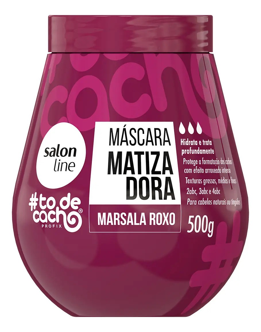 Máscara Matizadora To De Cacho Marsala Roxo Salon Line 500g
