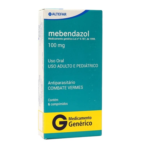 Mebendazol 100 mg Comprimidos 6 Unidades Belfar
