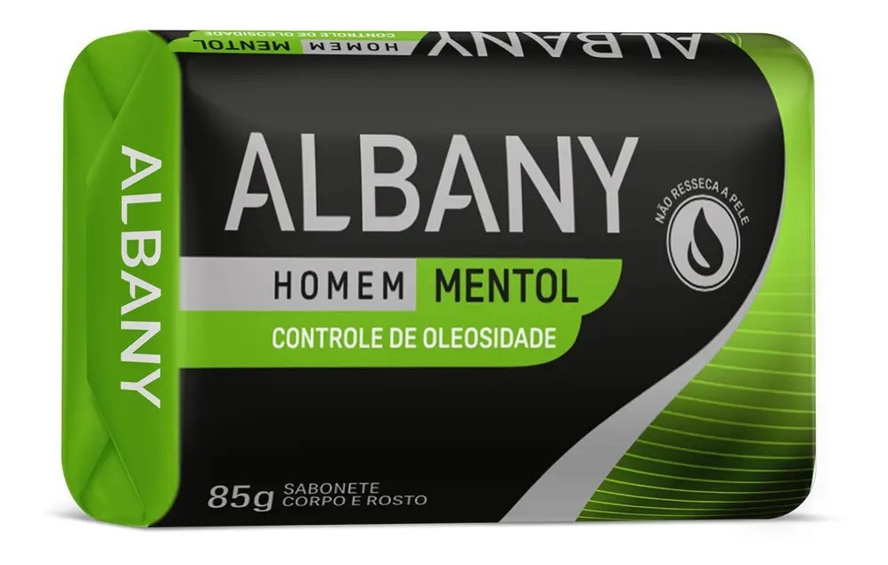Sabão em Barra Albany Controle Oleosidade Mentol 85 g