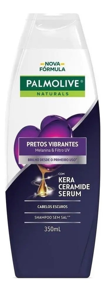 Shampoo Iluminador Pretos Vibrantes Naturals 350ml Palmolive