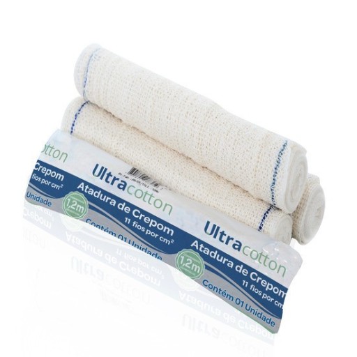 Atadura de Crepom 11 Fios Ultracotton 12cm x 1,80m