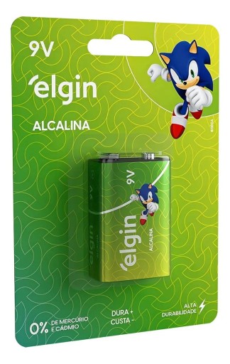 Bateria Alcalina 9V Blister - 1 Unidade Elgin