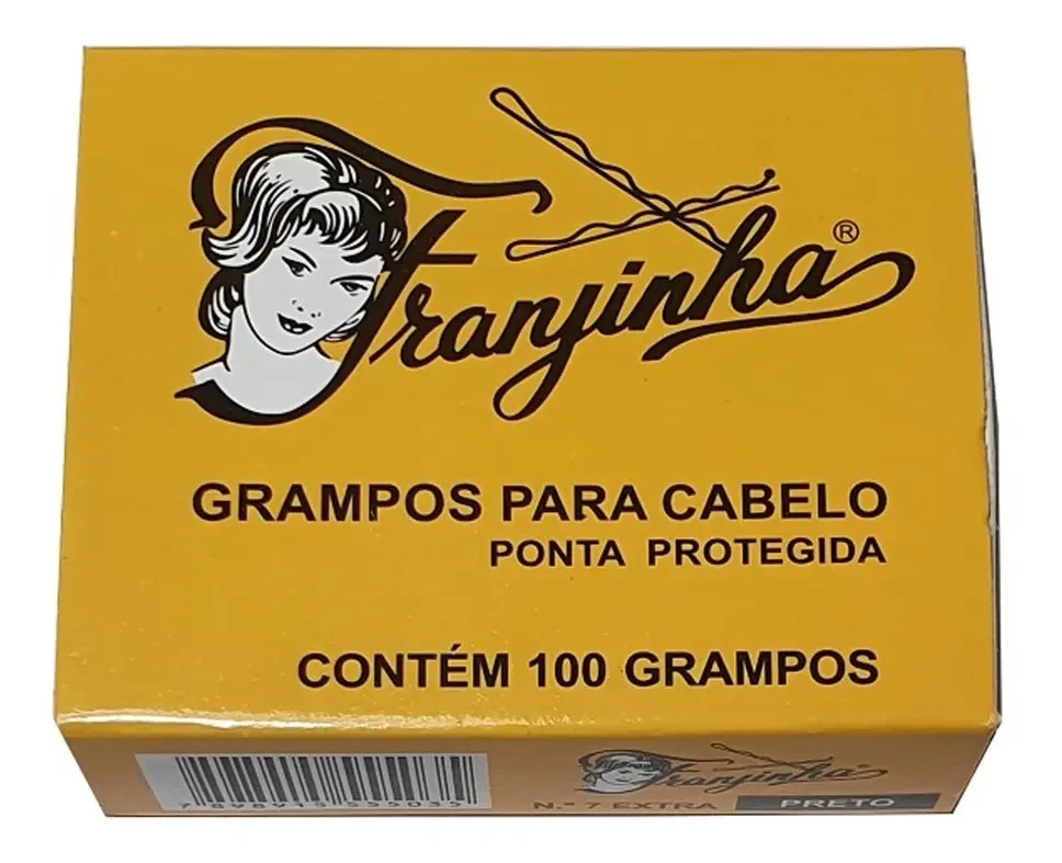Grampo para Cabelo Franjinha Preto Nº 7 - 100 Unidades