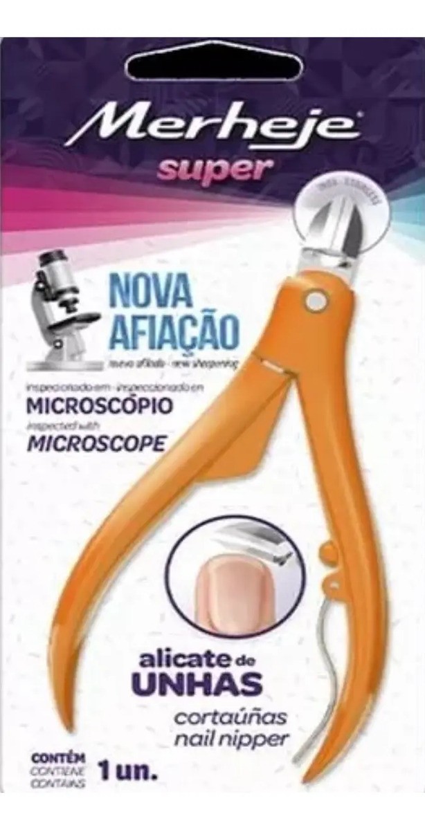 Alicate para unhas Merheje Super Laranja