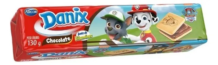 Biscoito Recheado Danix Smurfs Chocolate 130g