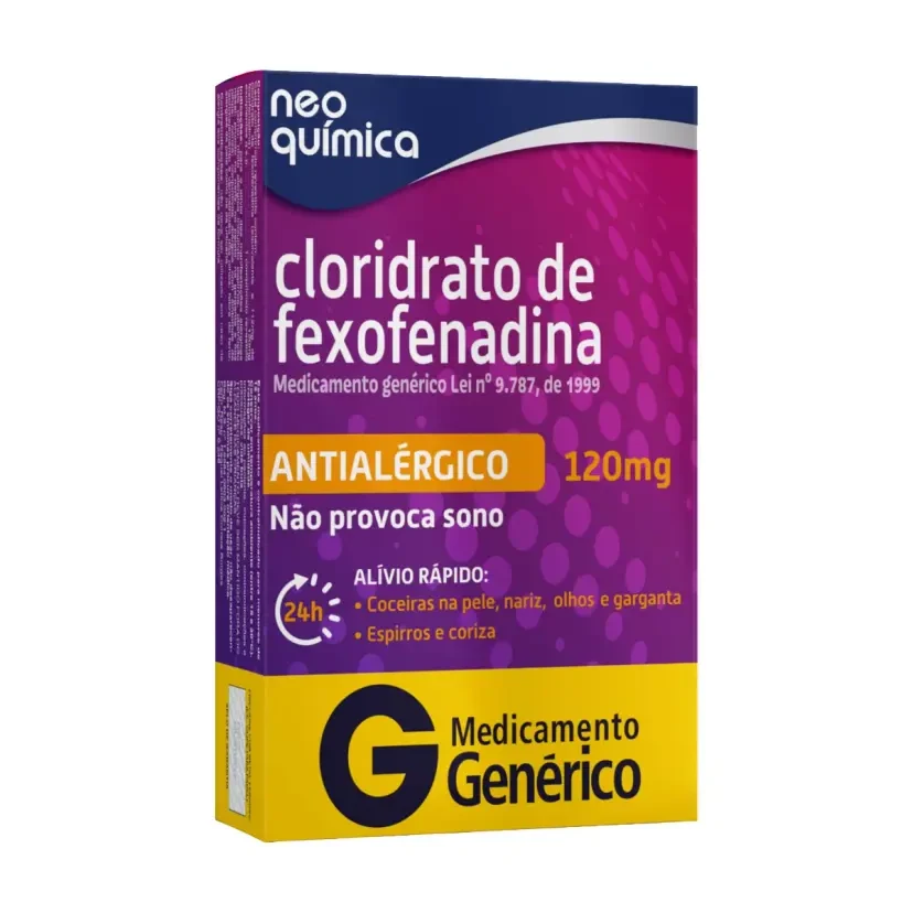 Cloridrato de Fexofenadina 120mg 10 Comprimidos Neo Química