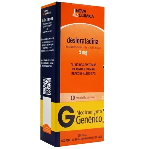Desloratadina 5mg 10 Comprimidos Revestidos Nova Química