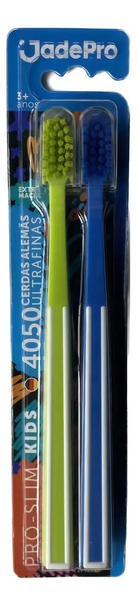 Kit 2 Escovas Infantil JadePro Pro Slim Kids 4050 Multicolor