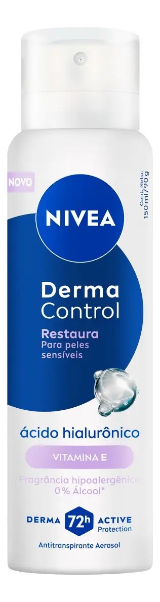 Nivea Desodorante Antitranspirante Aerossol Derma 150ml Proteção 72h