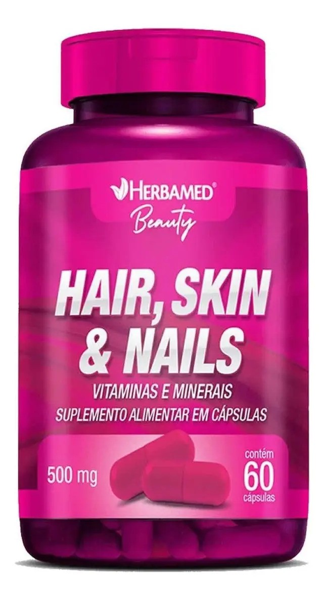 Hair, Skin e Nails - 60 Cápsulas - Herbamed Sabor Sem Sabor