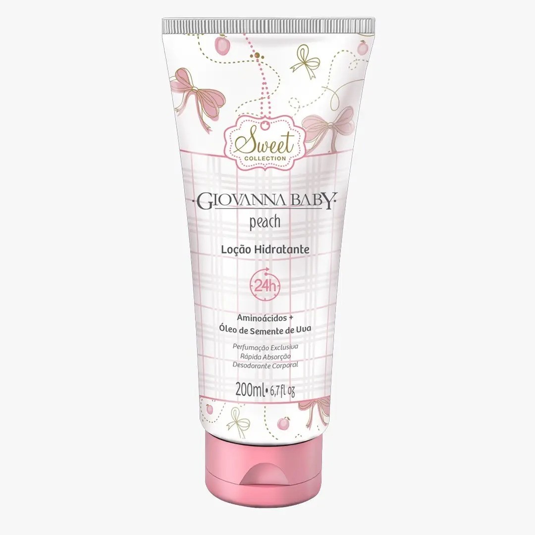 Loção Hidratante Desodorante Giovanna Baby Peach para o Corpo 200ml