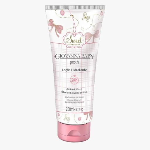 Loção Hidratante Desodorante Giovanna Baby Peach para o Corpo 200ml