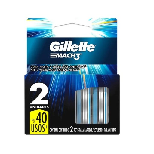 Refil de Lâminas Gillette Mach3  2 Unidades