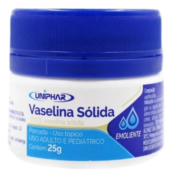 Vaselina Sólida Gel 25g Lubrificante e Hidratante Uniphar