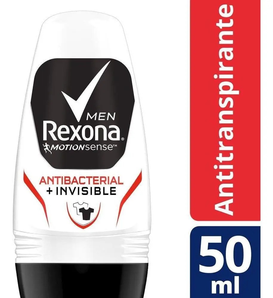 Desodorante Rexona Roll On Antibacterial Invisible 50ml