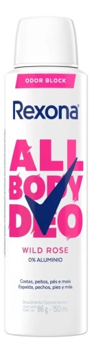 Rexona All Body Deo Desodorante Aerossol Wild Rose 150ml