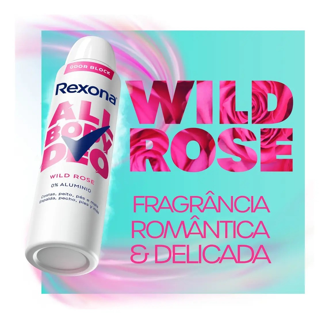 Rexona All Body Deo Desodorante Aerossol Wild Rose 150ml