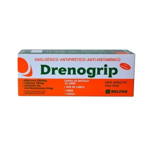 Drenogrip 500mg+30mg+2mg 12 Comprimidos Belfar