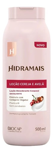 Loção desodorante corporal Hidramais Cereja e Avelã 500 mL com Colágeno Vegetal