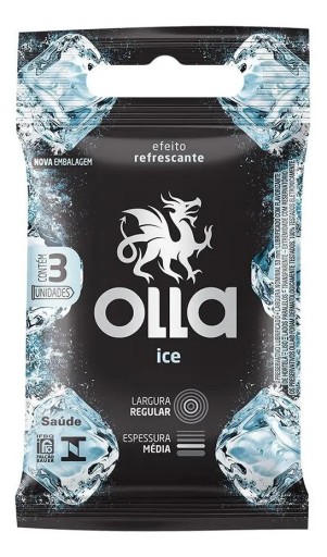 Olla Ice Camisinha Preservativo - 3 Unidades