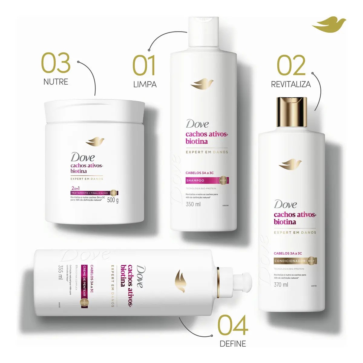 Shampoo Dove Cachos Ativos Biotina 370ml