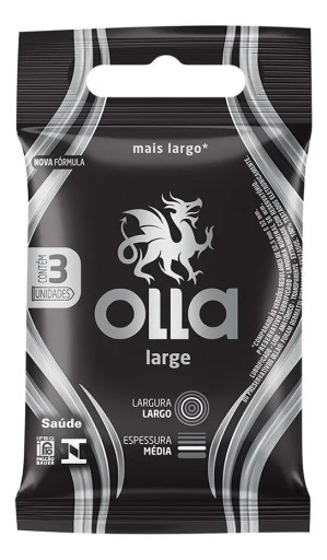 Olla Large Camisinha Preservativo - 3 Unidades