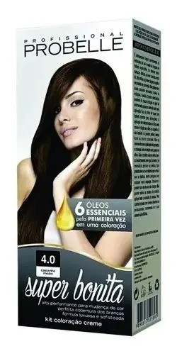 Tintura Probelle Super Bonita Castanho Médio 125ml Permanente