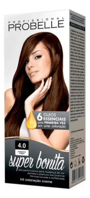 Tintura Probelle Super Bonita Castanho Médio 125ml Permanente