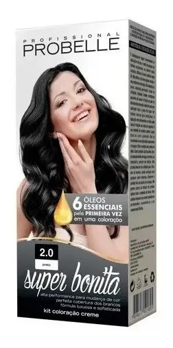 Kit Coloração Creme Super Bonita Probelle 50ml Tom 2.0